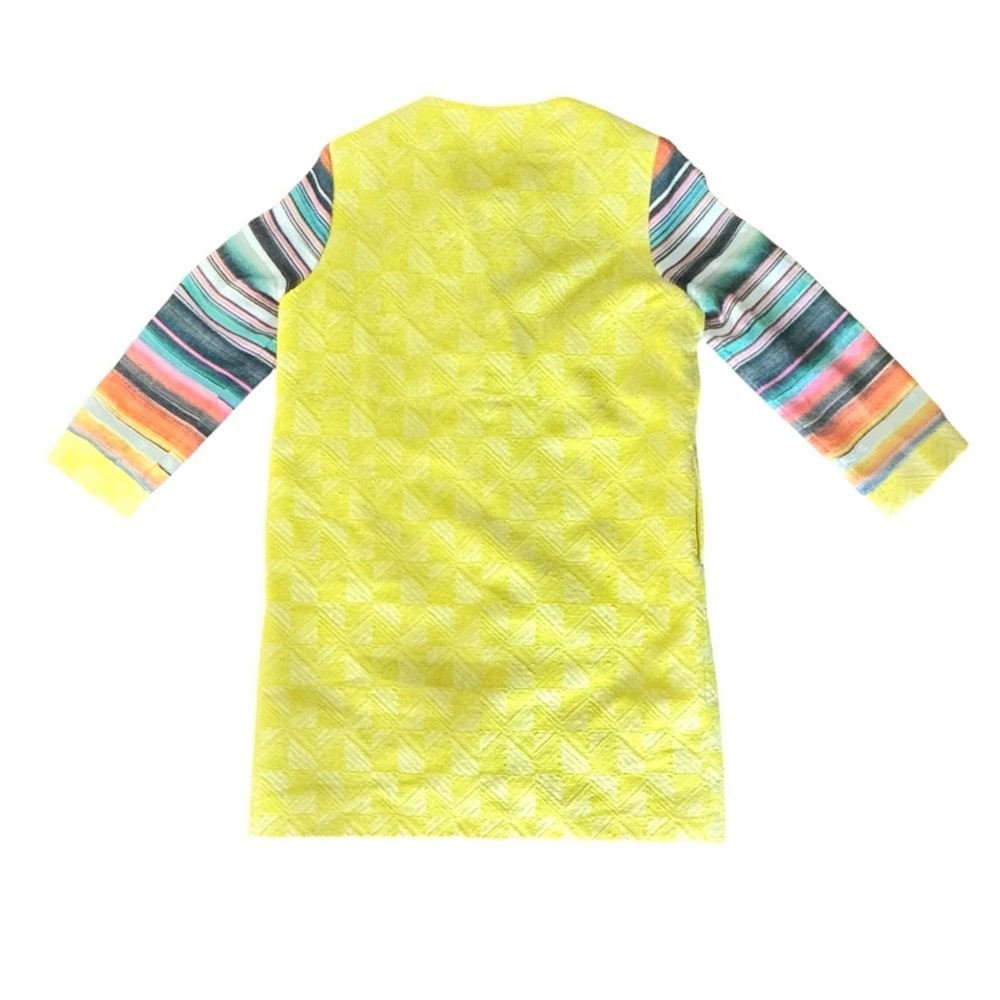 Desigual X Christian Lacroix Women’s yellow Colorful button woven Coat Sz 40 (M) - Picture 5 of 8